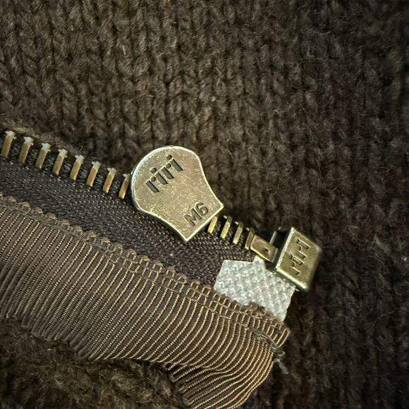 Number Nine 2 men’s brown wool full zip Japan sweater Avant Garde - Picture 14 of 16